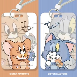 กระเป๋าใส่บัตรประจําตัว กันน้ํา ลาย Tom &amp; Jerry น่ารัก สําหรับนักเรียน