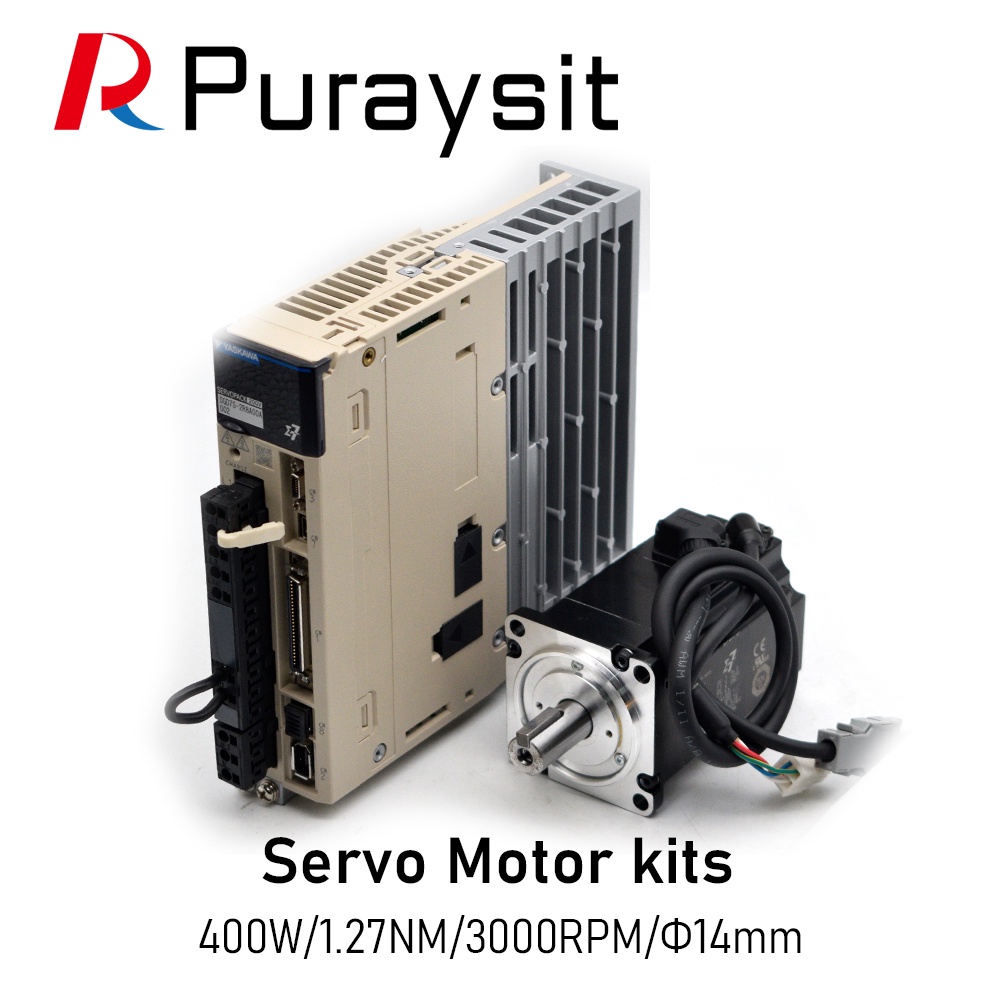 SZ Puraysit Servo มอเตอร์ชุด 400W SGD7S-2R8A00A002 SGM7A-04A7A61 1.27NM 3000RPM Dia.14 มม.