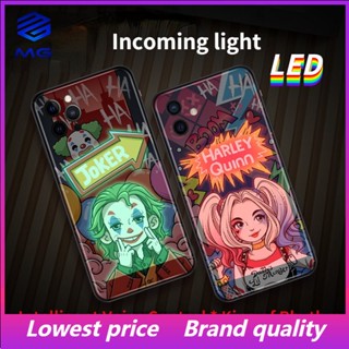 Mg เคสโทรศัพท์มือถือกระจก LED ลาย Joker Harley Quinn สําหรับ Samsung S23Plus S23ultra S21ULTRA S21+ S22+ S22ULTRA S20+ A53 A72 A71 A52 A51 A32 A21S NOTE10 10Plus NOTE20ultra