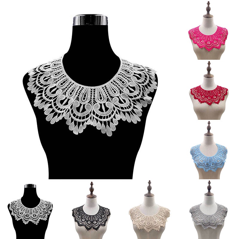 ชุดเดรส คอปักลูกไม้ คุณภาพสูง 7 สี DIY