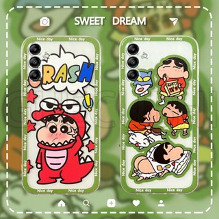 เคสซิลิโคนนิ่ม แบบใส ลายไดโนเสาร์ ชินจัง สําหรับ Samsung Galaxy A34 A54 5G A14 2023 Samsung A54 5G