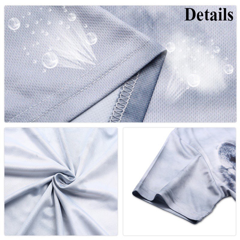 เสื้อโปโลผู้ชายสีรุ้ง 3D พิมพ์ฤดูร้อน