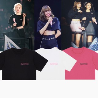 #เสื้อยืดลายดาวBLACKPINK  เสื้อครอป แบล็คพิงค์ [S-3XL]