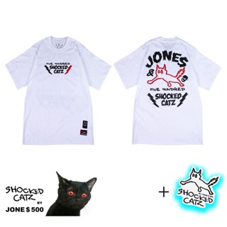 [S-5XL] เสื้อยืดสกรีนลาย แบรนด์ SHOCKED CATZ X JONES FIVE HUNDRED