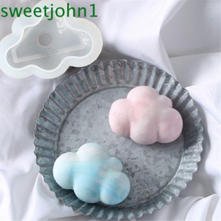 Sweetjohn แม่พิมพ์ซิลิโคนเรซิ่นรูปเมฆสําหรับทําเค้กเทียนสบู่ Diy