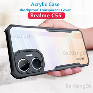 เคสโทรศัพท์มือถืออะคริลิค TPU ใส กันกระแทก สําหรับ Realme C55 Nfc C 55 RealmeC55