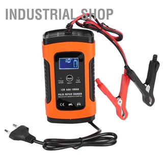  Industrial Shop เครื่องชาร์จแบตเตอรี่ LCD 12V 5A รถจักรยานยนต์ รถ ซ่อมแซมชีพจรสำหรับแบตเตอรี่ตะกั่วกรด 100V‑240V