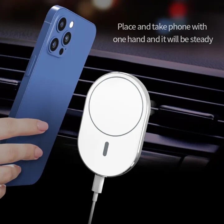ส่งจาทไทย ที่ชาร์จในรถยนต์ Magnetic Wireless Charger 15W แท่นชาร์จไร้สาย Wireless Car Charger Holder