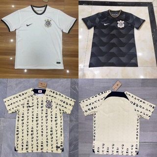 เสื้อกีฬาแขนสั้น ลายทีมชาติฟุตบอล Brazil League A Corinthians Home Away 3RD 22 23 คุณภาพสูง