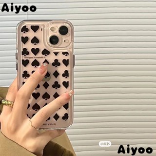 ✅เคสมือถือ แบบนิ่ม ลายหัวใจ สําหรับ iPhone 14 13 Pro Max Apple 12 11x8 Pins Q2VG