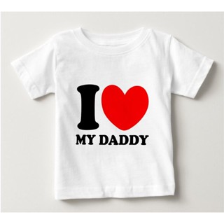 เสื้อยืด พิมพ์ลายกราฟฟิค I Love My Daddy Zhongwei I Love My Daddy สไตล์สตรีท เหมาะกับของขวัญ สําหรับเด็กผู้หญิง และผู้ชาย