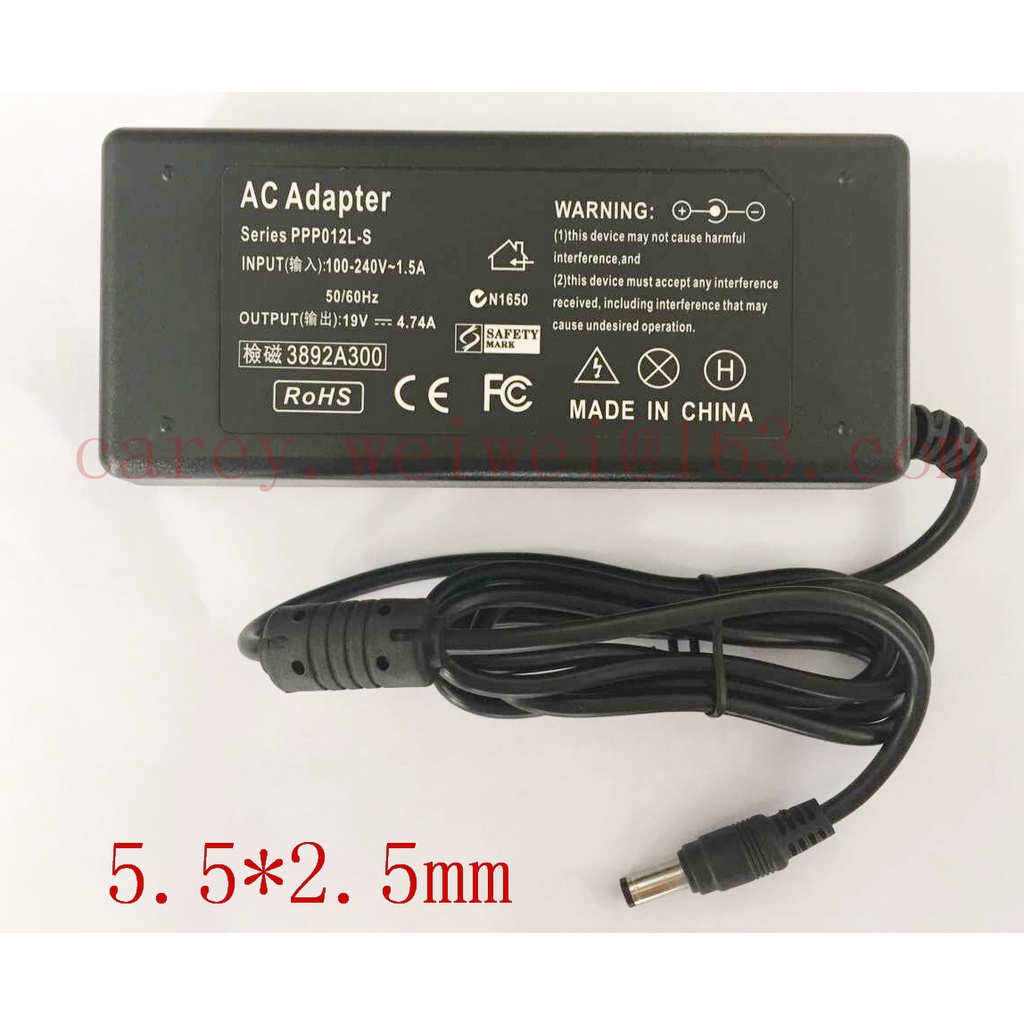 อะแดปเตอร์ชาร์จพาวเวอร์ซัพพลาย AC 19V 4.74A สําหรับแล็ปท็อป ASUS A43S A43E A53S K43S K43T K53S A45 A