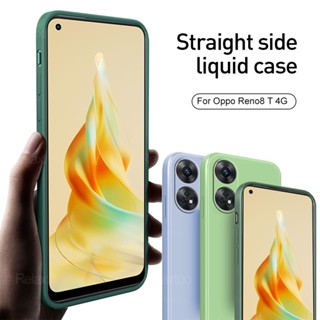 เคสซิลิโคนนิ่ม ทรงสี่เหลี่ยม ป้องกันกล้อง สําหรับ Oppo Reno8 T 4G CPH2481 6.43 นิ้ว Fundas On Opo Reno8T Reno 8T 8 T 4G