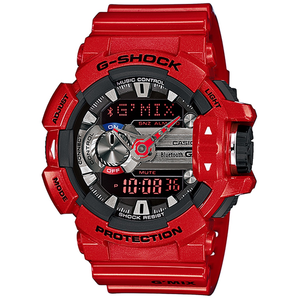CASIO G-SHOCK พร้อมส่ง นาฬิกาข้อมือ นาฬิกากันน้ำ นาฬิกาของแท้ ประกันศูนย์ CMG 1 ปี ผ่อน0% รุ่น GBA-400-4A นาฬิกาสีแดง