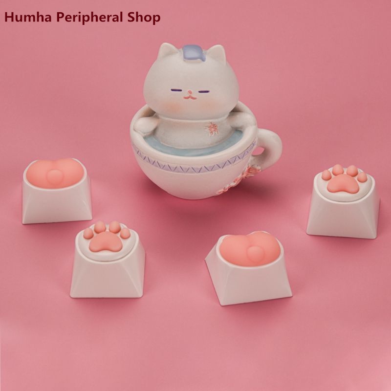 Humha Artisan keycap Cat Paws keycap คีย์บอร์ด keycap น่ารัก keycap ส่วนบุคคล keycap