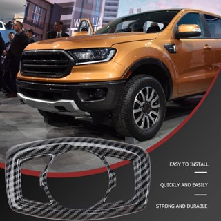 ฝาครอบสวิตช์ไฟหน้า คาร์บอนไฟเบอร์ อุปกรณ์เสริม สําหรับ Ford Ranger Everest 2015-2021 dinghingxi1