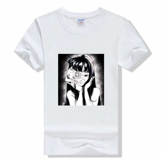 [S-5XL] เสื้อยืดแขนสั้น ผ้าฝ้าย พิมพ์ลายการ์ตูนอนิเมะสยองขวัญ Junji Ito สไตล์ญี่ปุ่น สําหรับผู้ชาย