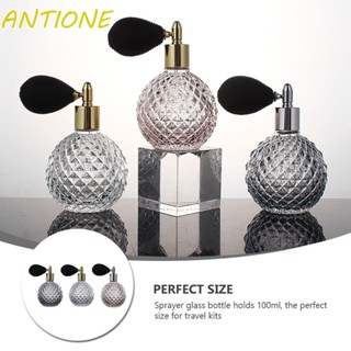 ANTIONE Vintage Glass Perfume Bottle Air Freshener Dispensed bottles Airbag Spray bottle Women Empty Bottle Crystal Bottle 100ml Cosmetics Travel outfit Refillable Bottles/Multicolor