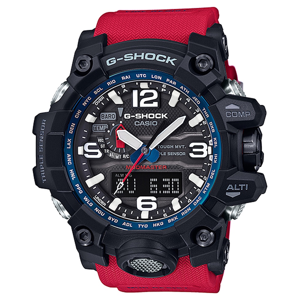 CASIO G-SHOCK พร้อมส่ง นาฬิกาข้อมือ นาฬิกากันน้ำ นาฬิกาของแท้ ประกันศูนย์ CMG 1 ปี ผ่อน0% รุ่น GWG-1000RD-4A นาฬิกาสีแดง