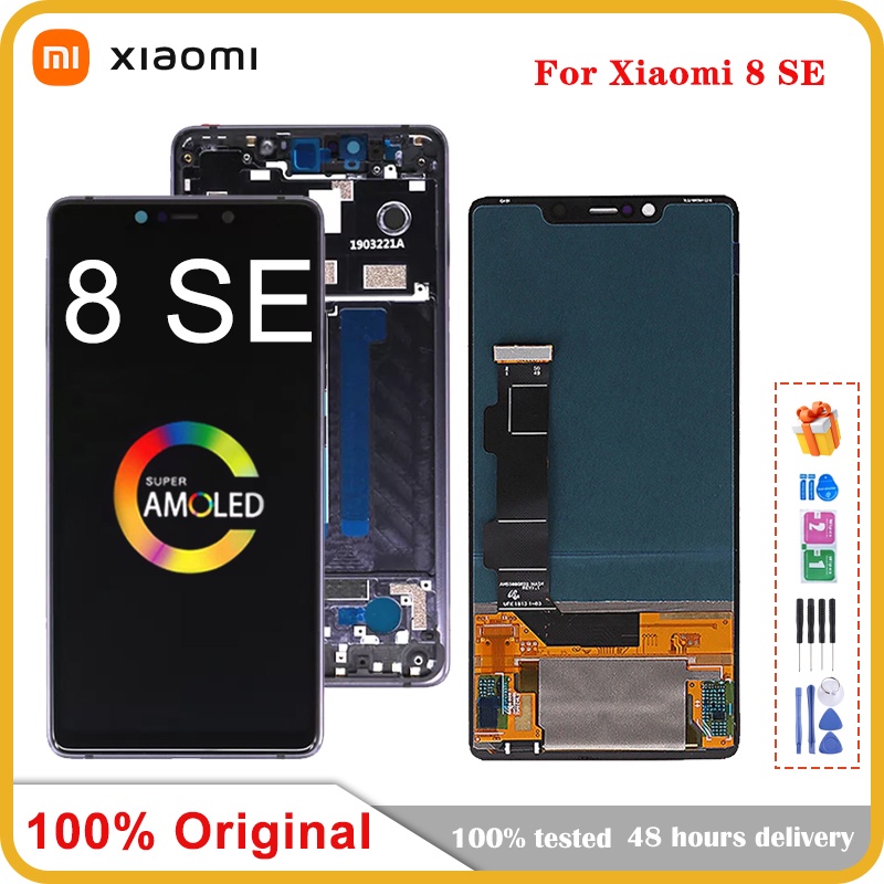 5.88 "; AMOLED Mi 8 SE LCD สําหรับ Xiaomi Mi 8 SE MI8SE จอแสดงผล LCD Touch Screen Digitizer สําหรับ 