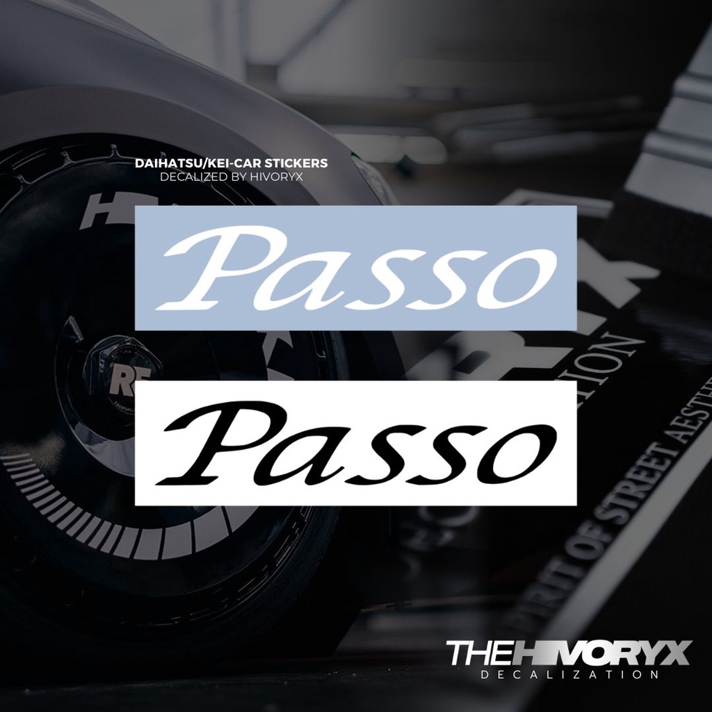 PASSO DESIGN BDAAIHATSU/TOYOTA/KEI CAR/KCAR CAR DECAL AUTOMOTIVE DIE-CUT สติ๊กเกอร์ไวนิล – HIVORYX