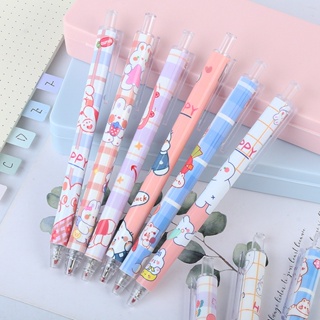 Kawaii ปากกาหมึกเจล ลายการ์ตูนกระต่ายน่ารัก ขนาด 0.5 มม. สีดํา สําหรับนักเรียน สํานักงาน โรงเรียน