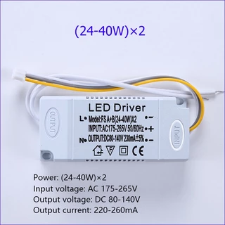 อะแดปเตอร์ไดร์เวอร์ LED 3 สี สําหรับหม้อแปลงไฟ LED AC220V 12-24W 24-40W 36-50W
