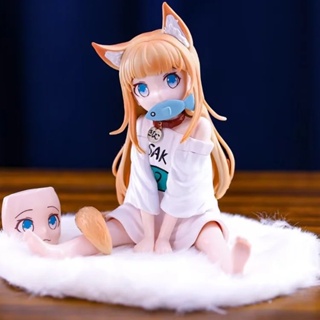 13CM My Cat Girl Morning Kawaii Anime Figures Toys Action Figure Girl Doll PVC Model Statue Birthday Gift For Kid Ornaments Doll