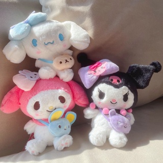 พวงกุญแจ จี้ตุ๊กตาฟิกเกอร์ Sanrios Kuromi Baku Cinnamoroll แบบนิ่ม เหมาะกับของขวัญวันเกิด สําหรับกระเป๋านักเรียน