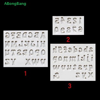 Abongbang แม่พิมพ์ซิลิโคน รูปตัวอักษร ตัวเลข 3D สําหรับตกแต่งเค้กฟองดองท์