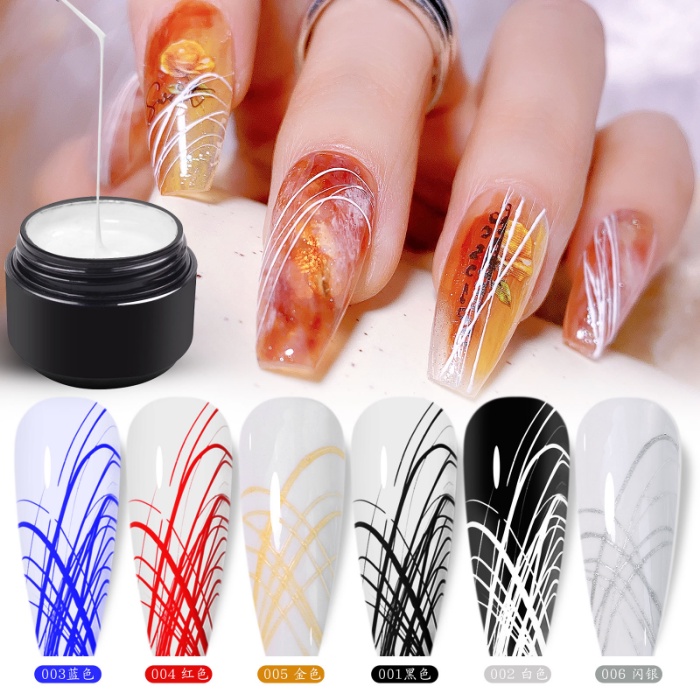 ใหม่ สายกาว แบบดึง ยืดหยุ่น สําหรับตกแต่งเล็บ DIY - รูปที่ 6