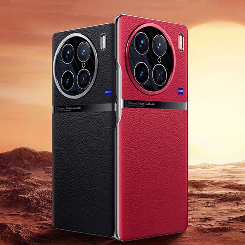 สําหรับ Vivo X90 Pro Plus เคส ELVEV หรูหรา คุณภาพสูง หนัง PU ชุบไฟฟ้า บางเฉียบ ป้องกันเลนส์กล้อง – โปรปัง