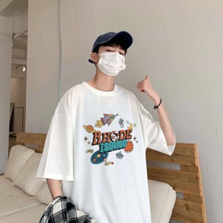 T4mm 【พร้อมส่ง】เสื้อยืดแขนสั้นลําลอง พิมพ์ลายกราฟฟิค สไตล์ฮิปฮอป โอเวอร์ไซซ์ สําหรับผู้หญิง