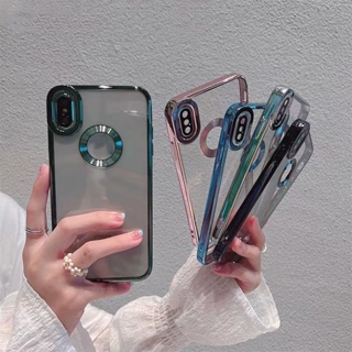 เคสโทรศัพท์มือถือแบบนิ่ม ใส กันรอยเลนส์กล้อง ขอบสี่เหลี่ยม สําหรับ iPhone 11 12 Pro Max X XR XS MAX 7 8Plus