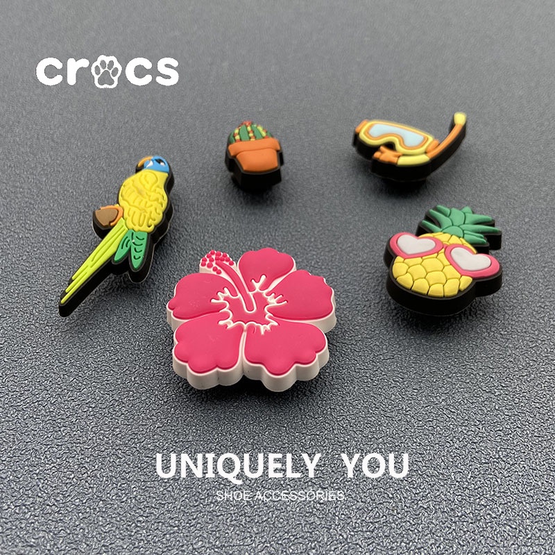 อุปกรณ์เสริม รูปดอกไม้ สําหรับตกแต่งรองเท้า Crocs