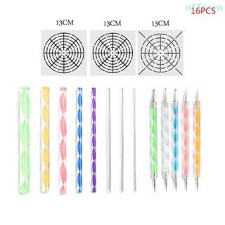 Cen 16pcs/set Mandala Dotting Tools Kit for Painting Rock Stone Pottery Rod Stencil