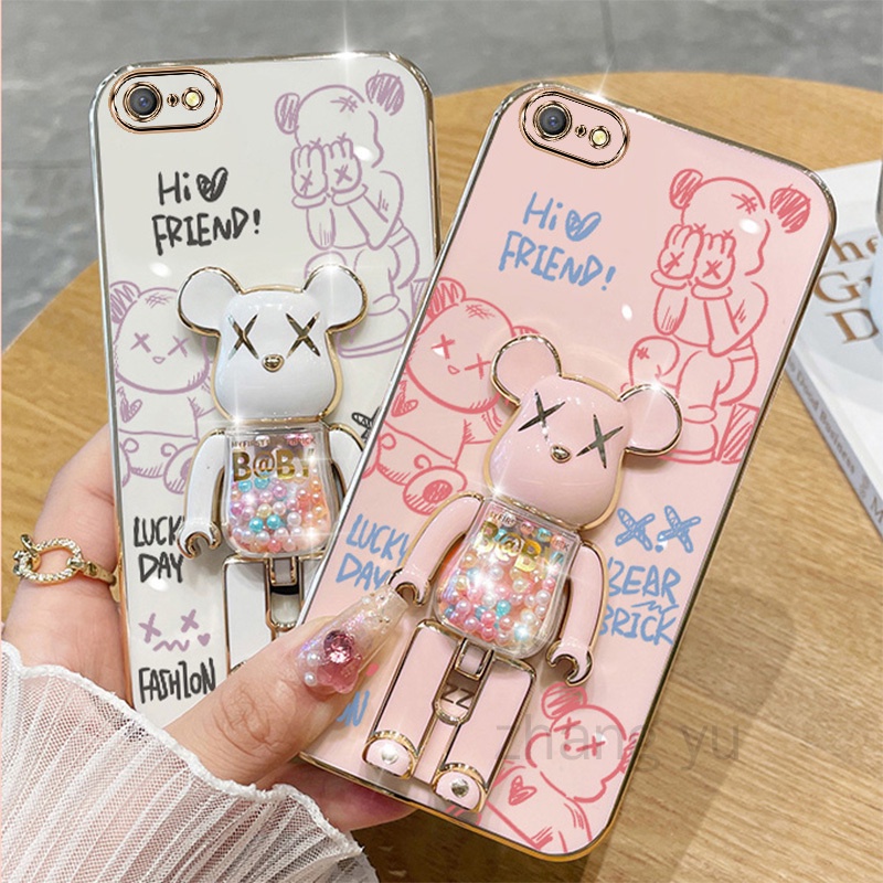 ปลอก OPPO A83 A5 PRO A5X 5G A3X A3 เคสโทรศัพท์ TPU 3D Candy ความรุนแรงหมีวงเล็บเคสโทรศัพท์ Ultra thin Electroplated Soft Case Shock proof ฝาครอบกันชนเคสโทรศัพท์