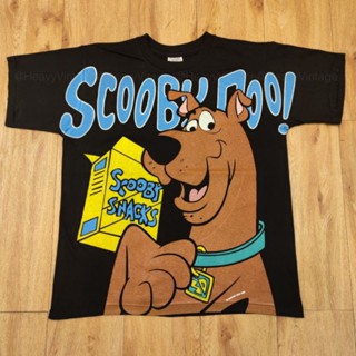 SCOOBY DOO SNACKS OVERPRINT CARTOON เสื้อลายการ์ตูน เสื้อวง เสื้อทัวร์