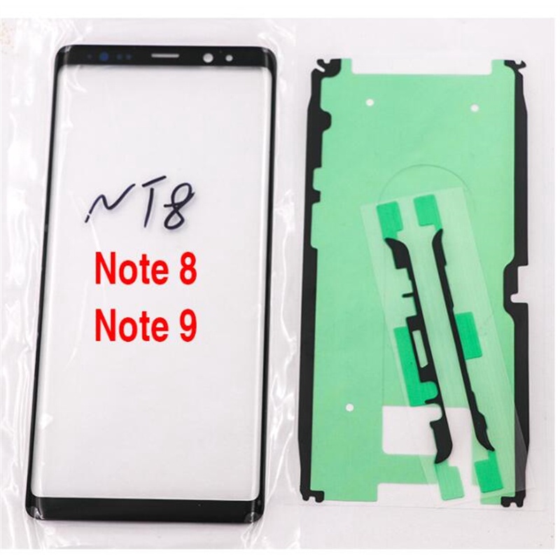 สําหรับ Samsung Galaxy Note 8 N950F Note 9 N960F หน้าจอสัมผัส LCD ด้านหน้า ด้านนอก เลนส์กระจก หน้าจอสัมผัส ฝาครอบกระจก กาว
