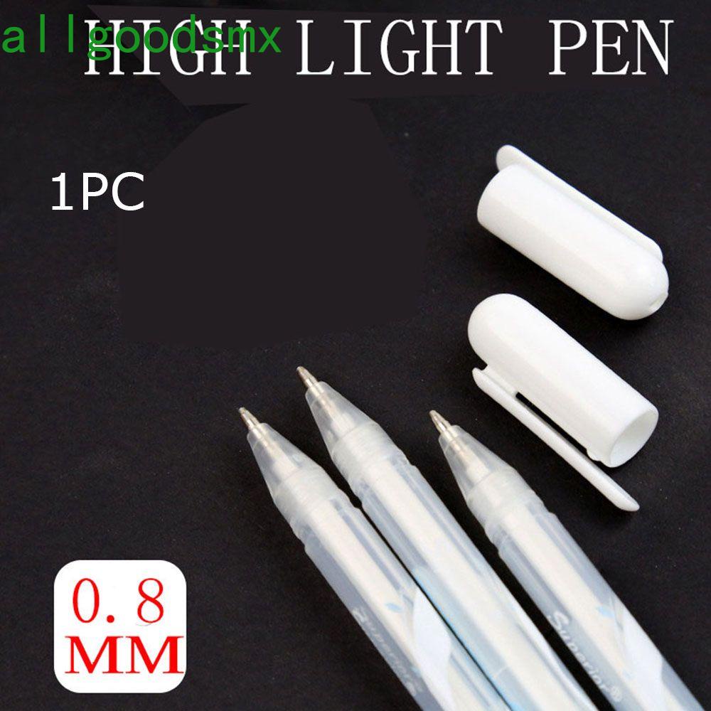 ALLGOODS White Ink Sketching Pen Gel Pen Signature Pen School Office Stationery 0.8MM Hook Liner Pens Fine Line Pens Archival Ink Painting Supplies Illustration Drawing Art Marker/Multicolor