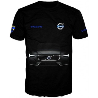 เสื้อยืดแขนสั้น พิมพ์ลาย volvo motorsport 3 มิติ แบบแห้งเร็ว สําหรับผู้ชาย