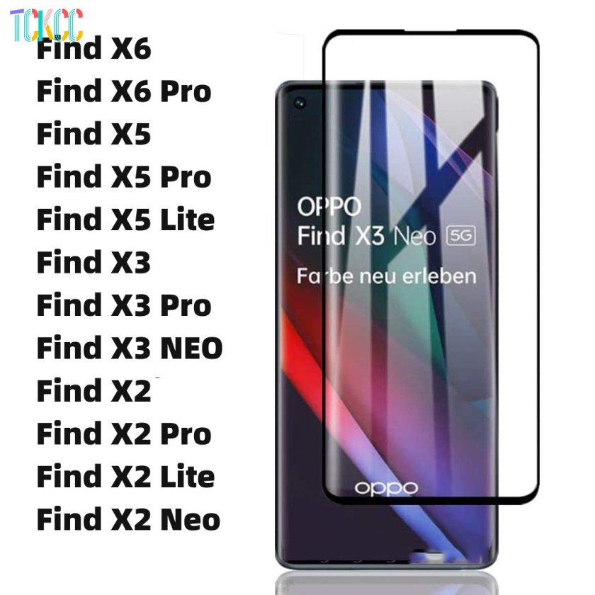 ฟิล์มกระจกนิรภัยกันรอยหน้าจอ แบบเต็มจอ สําหรับ Oppo Find X6 Find X6 Pro Find X5 X3 X2 Pro Find X5 X2