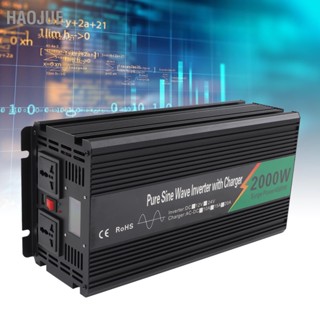 Haojue อินเวอร์เตอร์ Ups 2000W พร้อมจอแสดงผล Dc12V เป็น Ac110V ปลั๊ก Us 110V