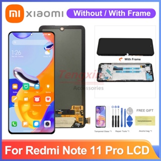 อะไหล่หน้าจอ Super AMOLED สําหรับ Xiaomi Redmi Note 11 Pro 2201116หน้าจอสัมผัสดิจิทัล Lcd TG สําหรับ Redmi Note 11 Pro 5G