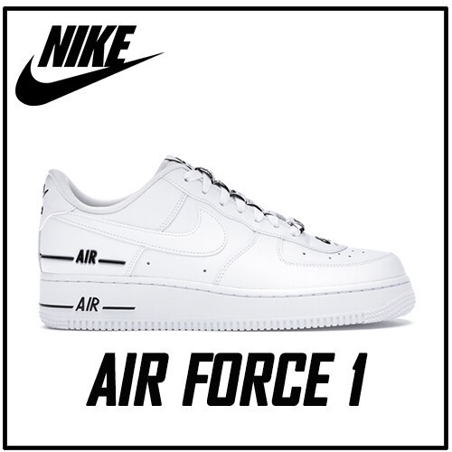 (SALE)แท้ 💯 Nike Air Force 1 AF1 Double Air  รองเท้าผ้าใบที่ทนต่อการสึกหรอและระบายอากาศได้ดี - สีขาว