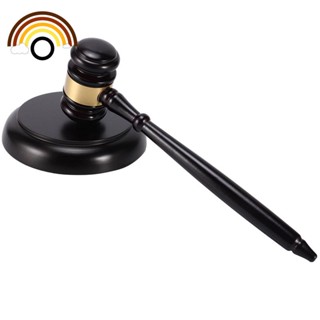 Wooden judges gavel auction hammer with sound block for attorney judge auction handwork