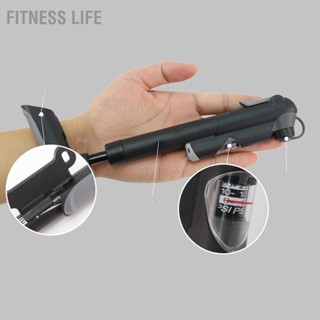 Fitness Life Mini Bike Pump Plastic Portable Frame ชุดซ่อมยางแรงดันสูงสำหรับ Outdoor Black