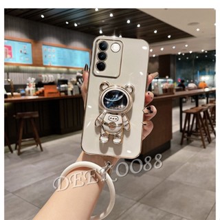 พร้อมส่ง เคสโทรศัพท์มือถือนิ่ม ลายนักบินอวกาศ 3D น่ารัก พร้อมขาตั้ง สําหรับ VIVO V29 5G VIVOV29 2023