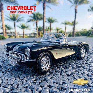 โมเดลรถยนต์ Maisto 1:18 1965 Chevrolet Corvette ของเล่นสําหรับเด็ก