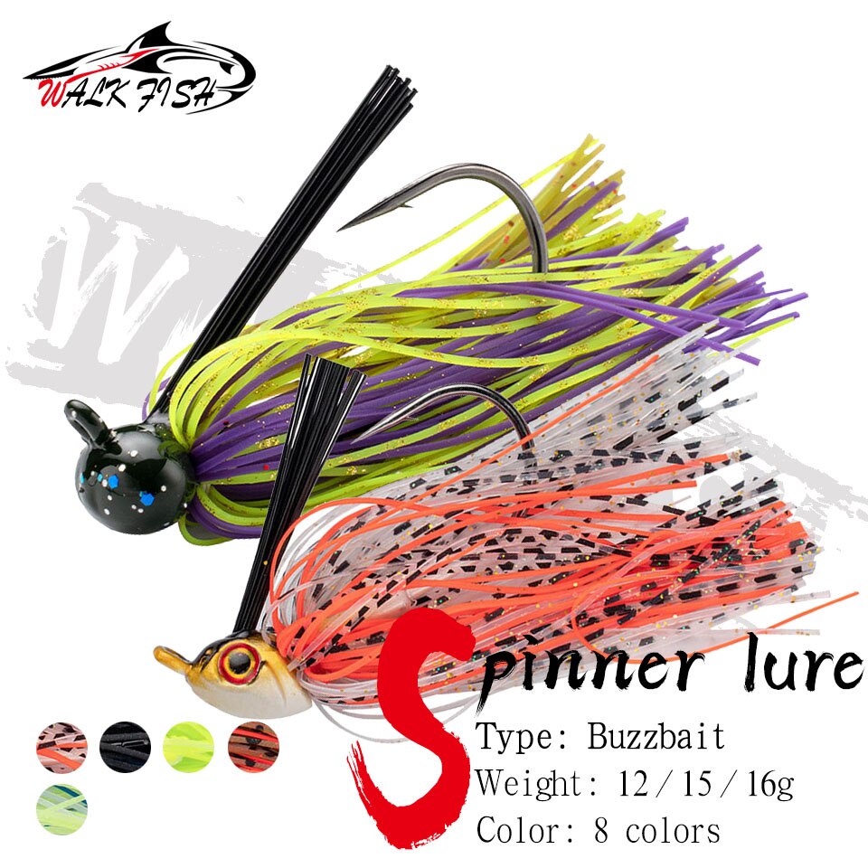 Walk fish เหยื่อตกปลา ไร้วัชพืช 12 กรัม 15 กรัม 16 กรัม สําหรับตกปลาเบส ไพค์ วอลล์อาย